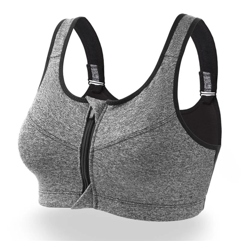 PowerZip Shockproof Front Zipper Sports Bra For Women 1