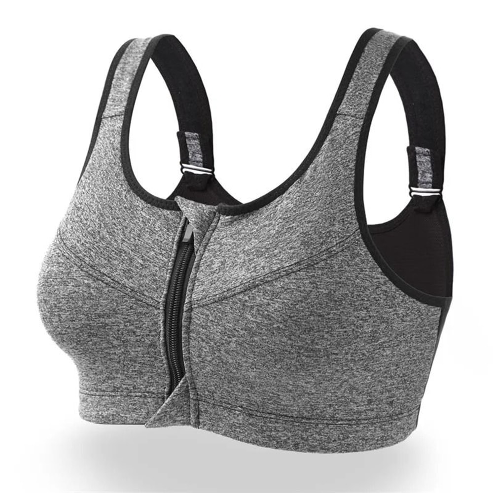 PowerZip Shockproof Front Zipper Sports Bra For Women 6
