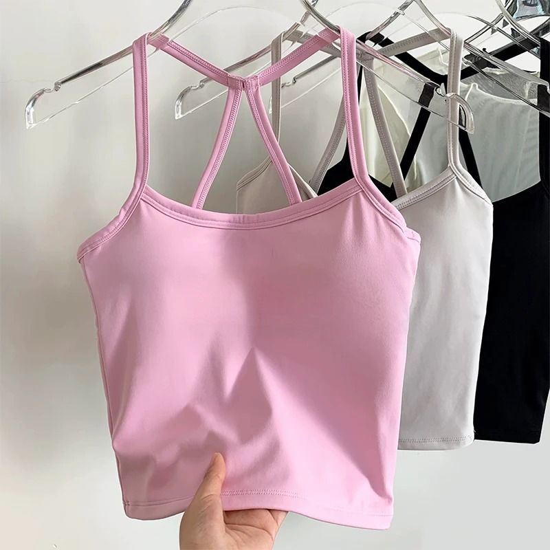 FlexGlow Nude Sports Bra Slim Fit Yoga Fitness Vest 0