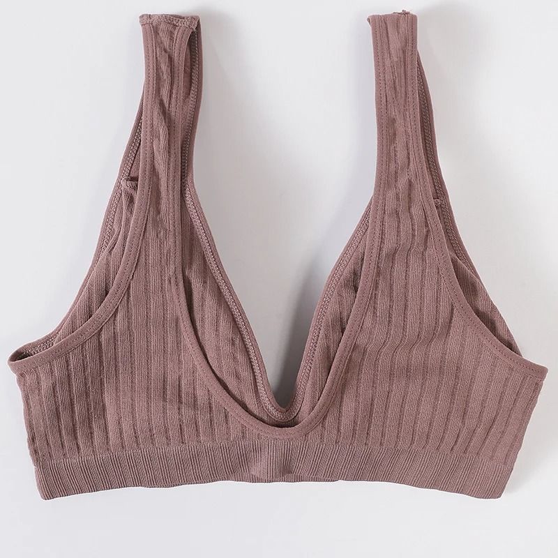 Veloura Seamless Deep V Bra Wire Free Backless Top 15