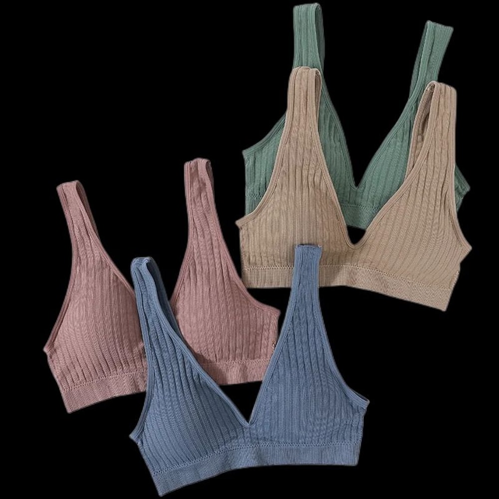 Veloura Seamless Deep V Bra Wire Free Backless Top 17