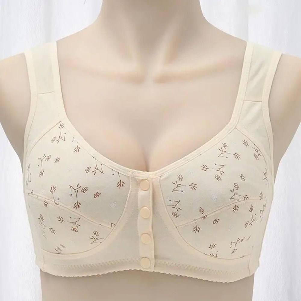PureComfort Front Closure Cotton Bra Wire Free Sleep Bralette 7