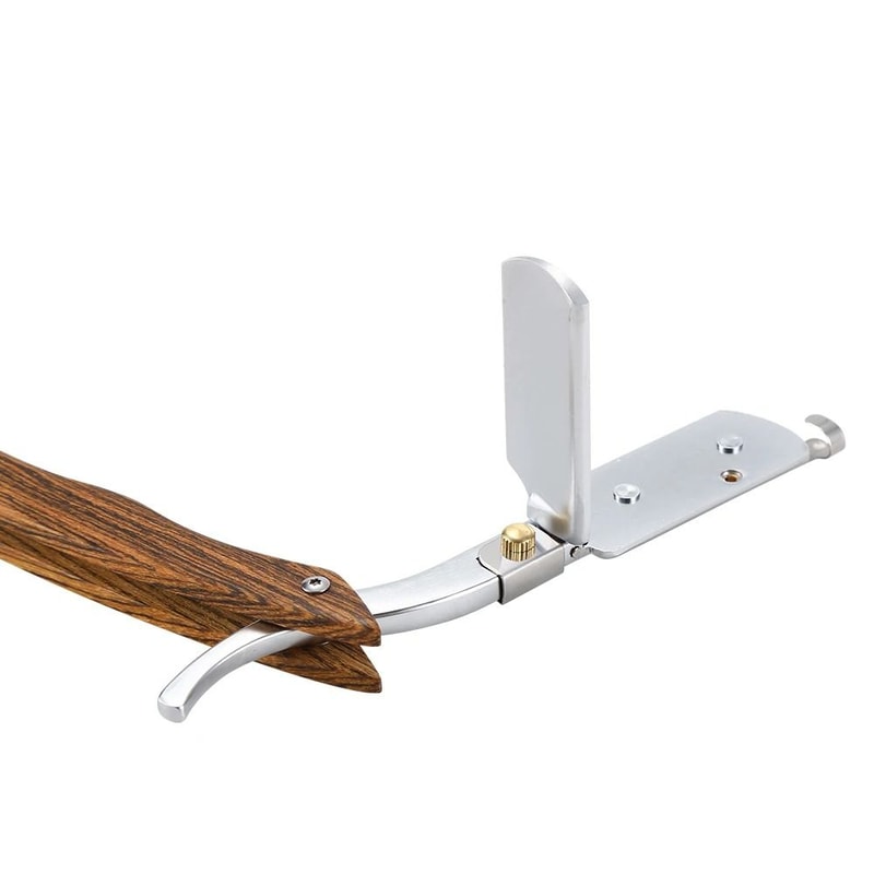 Professional Straight Razor For Men With Natural Wood Handle 2