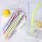 Reusable Colorful Silicone Straws Heat Resistant Bubble Tea Cup Accessories 0