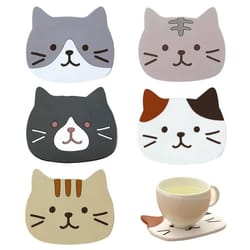 cartoon cat silicone drink coasters heatproof non slip placemats