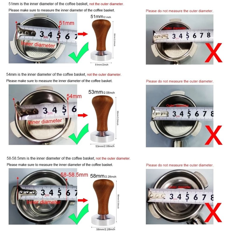 Aluminum Espresso Tamper 51mm 53mm 58mm Coffee Powder Compactor 4