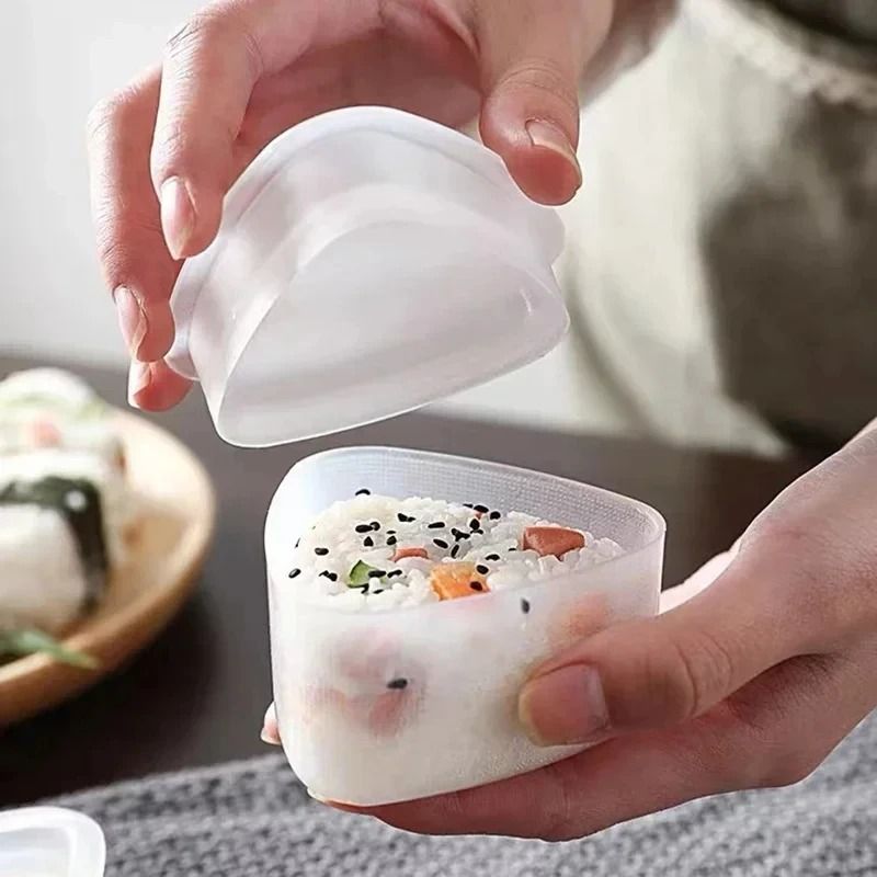 DIY Sushi Mold Set Triangle Rice Ball Maker For Lunch Box 8