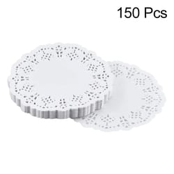 3.5 inch round paper doily lace mat for cupcakes and desserts