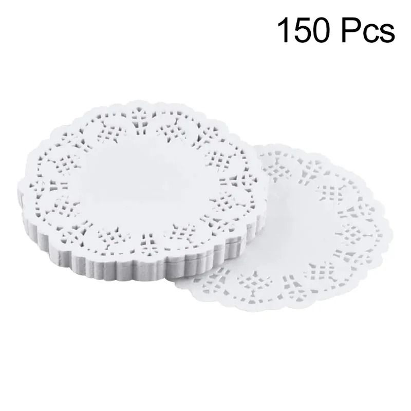 35 Inch Round Paper Doily Lace Mat For Cupcakes And Desserts 5