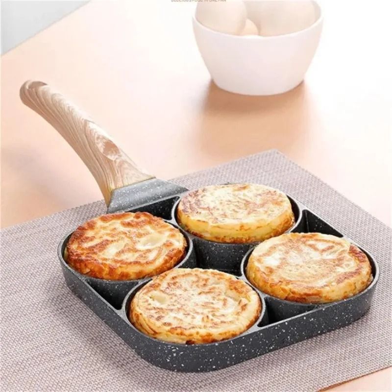 4 Hole Nonstick Egg Omelette Pan Induction Breakfast Maker 3