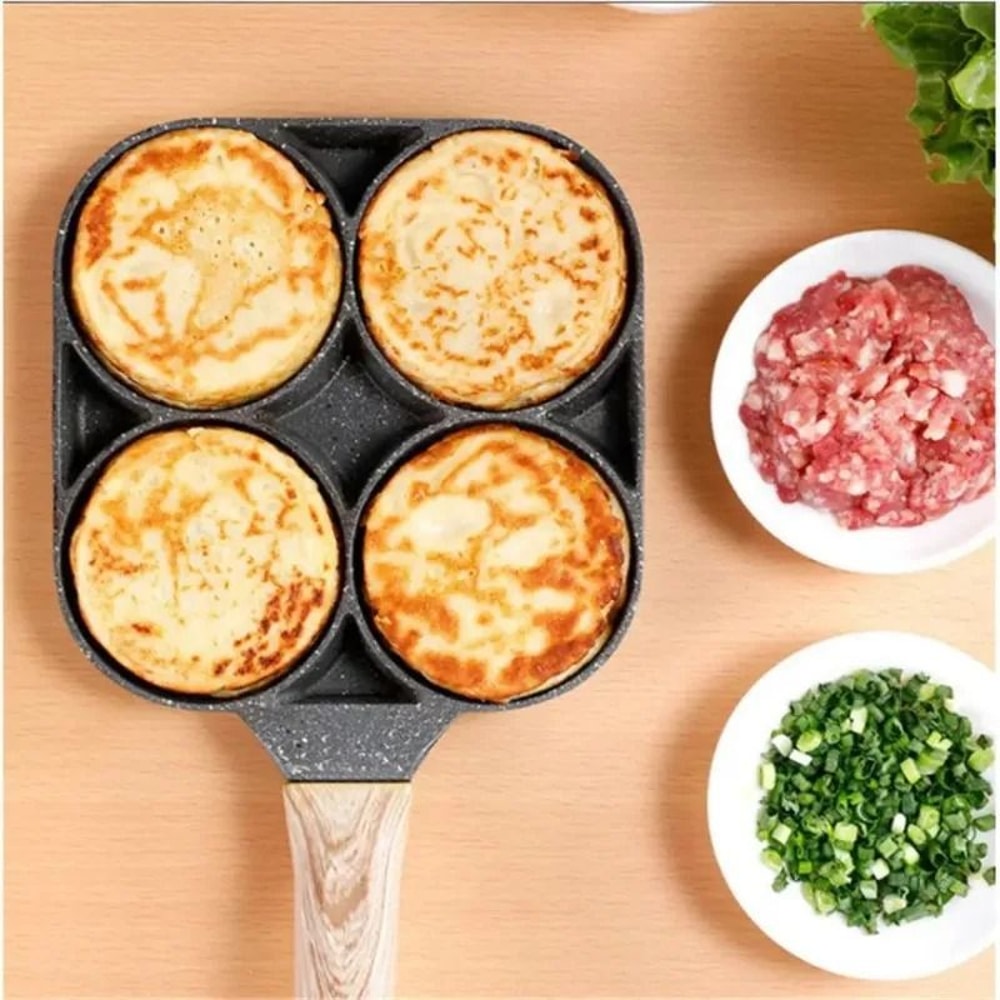 4 Hole Nonstick Egg Omelette Pan Induction Breakfast Maker 6