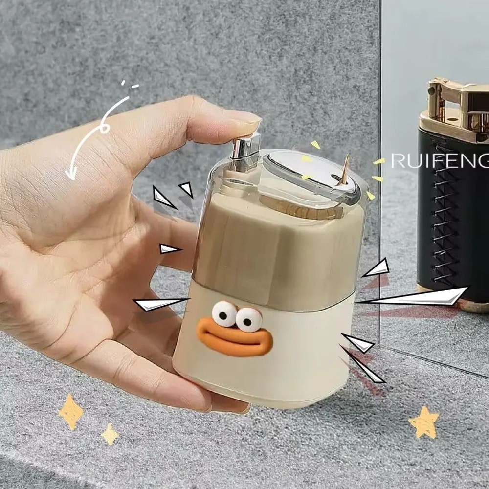 Automatic Pop Up Toothpick Holder Creative Push Type Storage Box 5