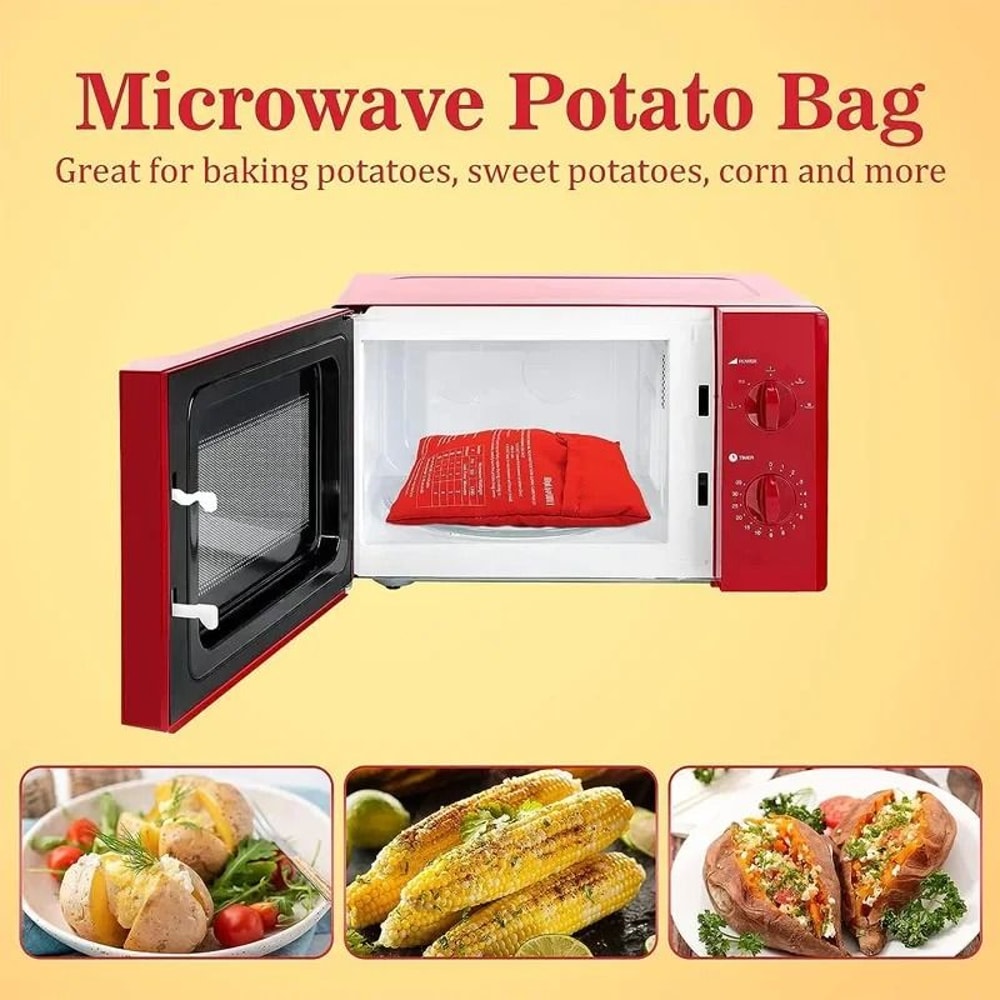 Reusable Microwave Potato Bag Express Baked Potato Cooker Pouch 6