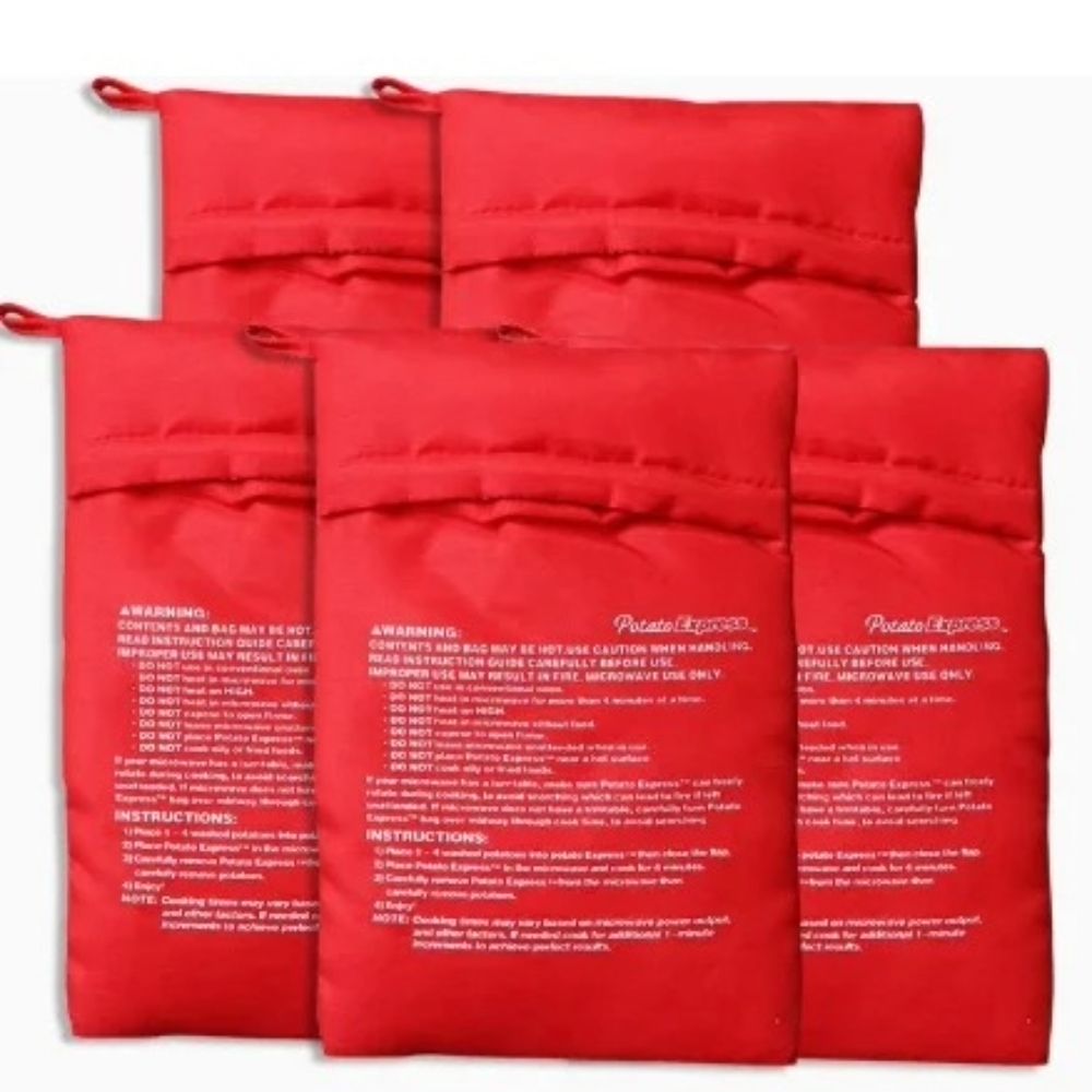 Reusable Microwave Potato Bag Express Baked Potato Cooker Pouch 5