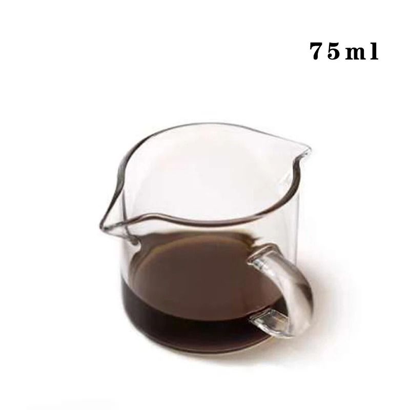 75ml Glass Espresso Measuring Cup With Double Spout And Scale 2