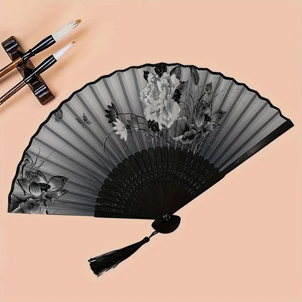 Multi Colored Bamboo Folding Hand Fan For Weddings And Parties 2