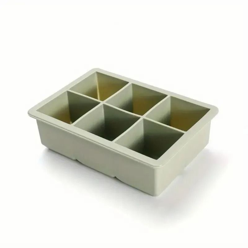 6 Cavity Silicone Ice Cube Tray With Lid Flexible Food Grade Mold 2