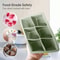 6 Cavity Silicone Ice Cube Tray With Lid Flexible Food Grade Mold 10