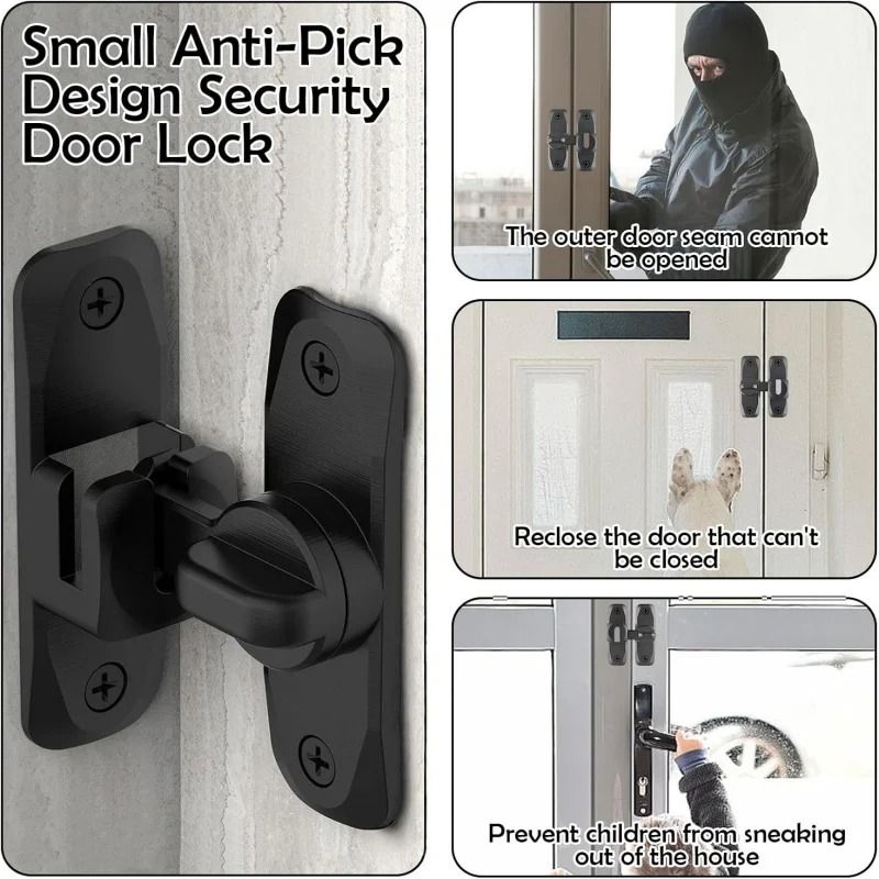 Heavy Duty Flip Up Door Latch 90 And 180 Degree Zinc Alloy Security Lock 8