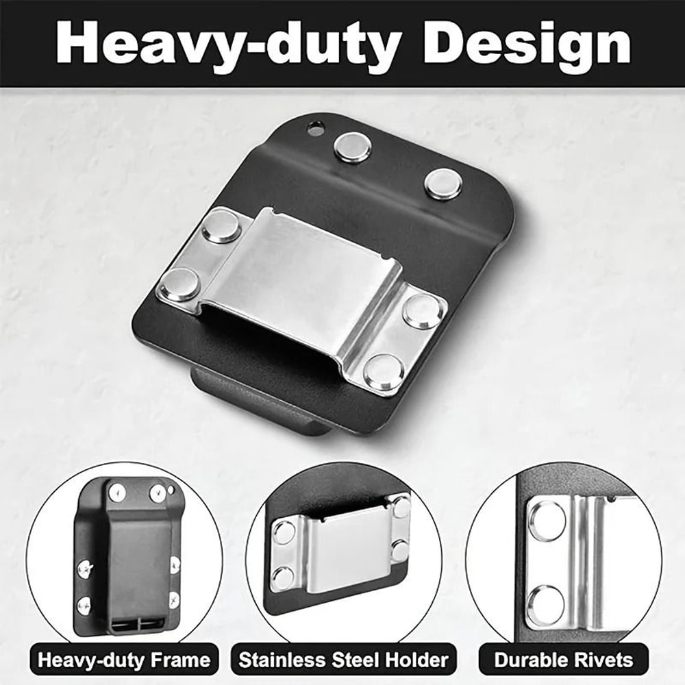 Heavy Duty Clip On Tool Belt Drill Holder Holster 6