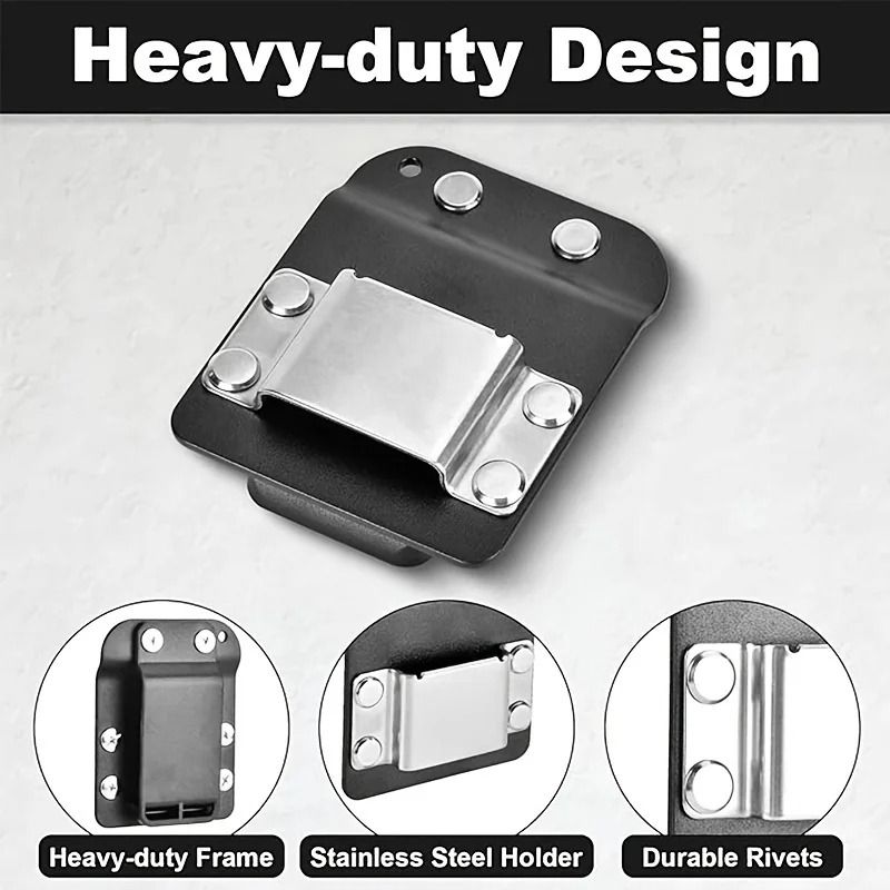 Heavy Duty Clip On Tool Belt Drill Holder Holster 6