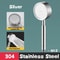 SUS 304 Stainless Steel High Pressure Handheld Shower Head 3