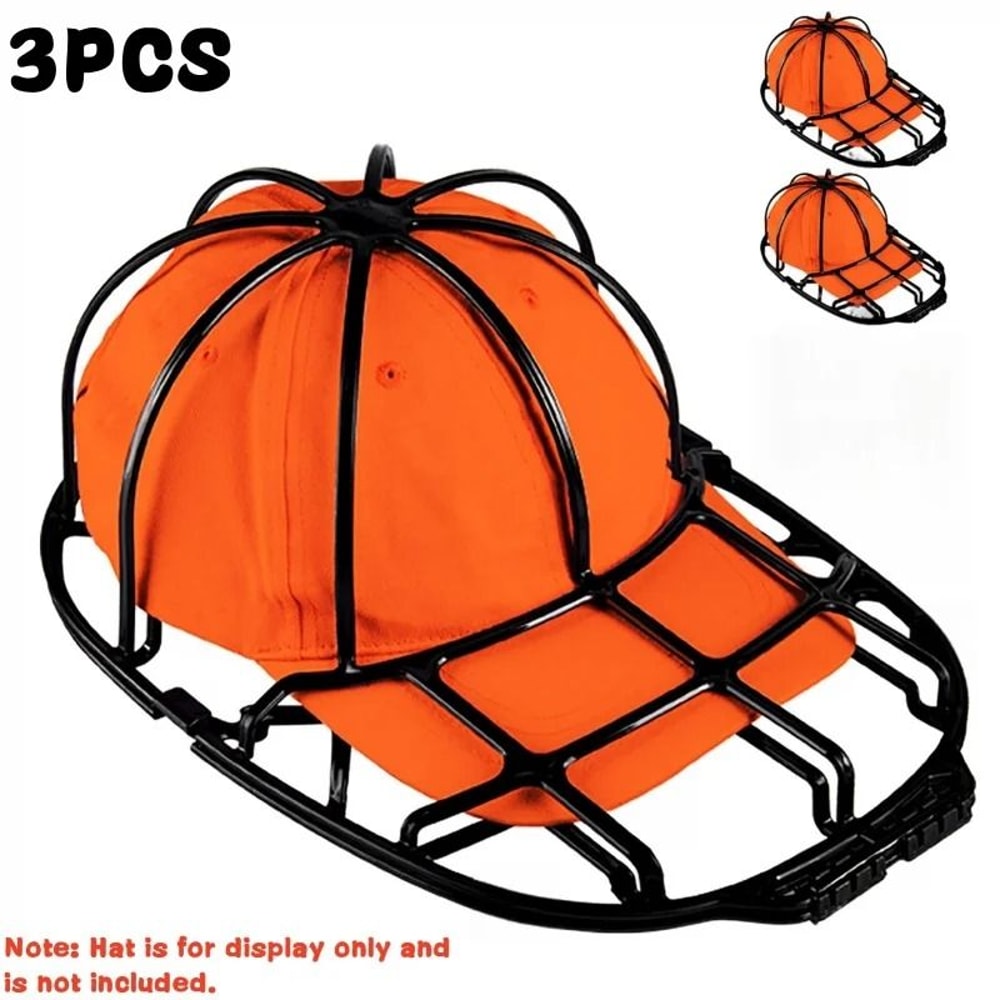 3 Piece Baseball Cap Washer Cage Hat Cleaner Frame For Washing Machine 3
