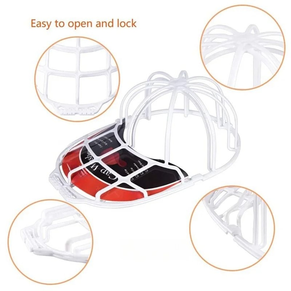 3 Piece Baseball Cap Washer Cage Hat Cleaner Frame For Washing Machine 5