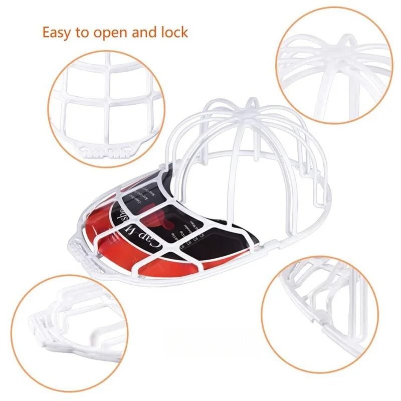 3 Piece Baseball Cap Washer Cage Hat Cleaner Frame For Washing Machine 5