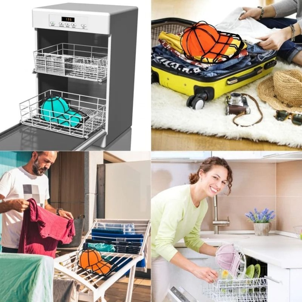 3 Piece Baseball Cap Washer Cage Hat Cleaner Frame For Washing Machine 7