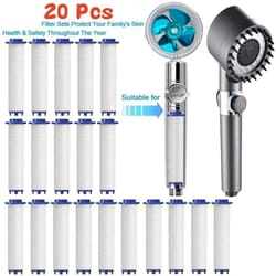 20 piece replacement shower filter cartridges for handheld shower head
