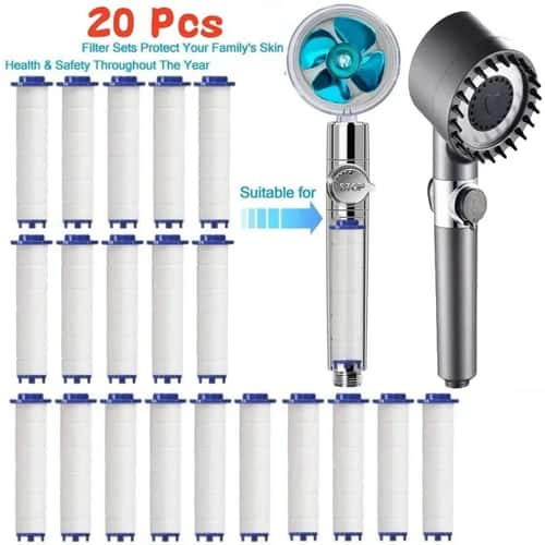 20 Piece Replacement Shower Filter Cartridges for Handheld Shower Head