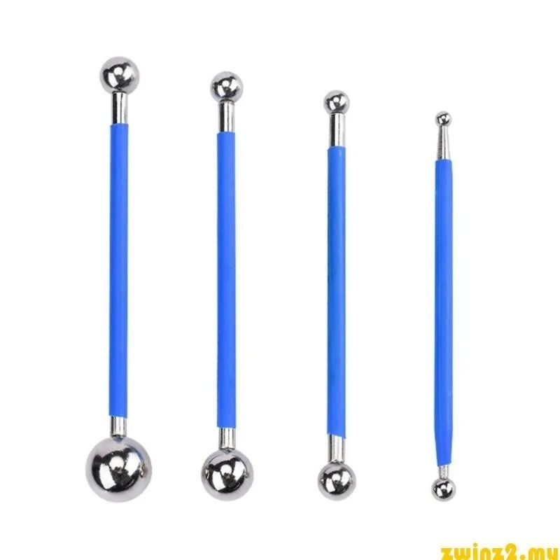 4 Piece Stainless Steel Dotting Tools Set With 8 Ball Stylus Sizes 1