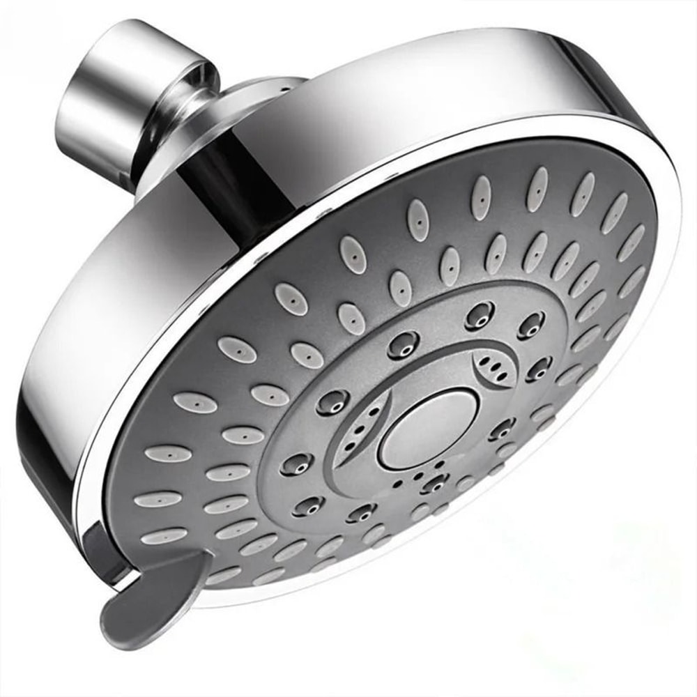 5 Mode High Pressure Fixed Shower Head 4 Inch Rain Sprayer 0