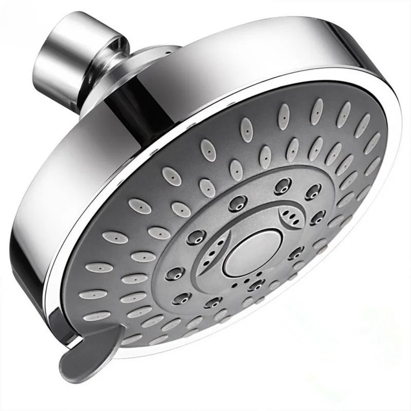 5 Mode High Pressure Fixed Shower Head 4 Inch Rain Sprayer 0
