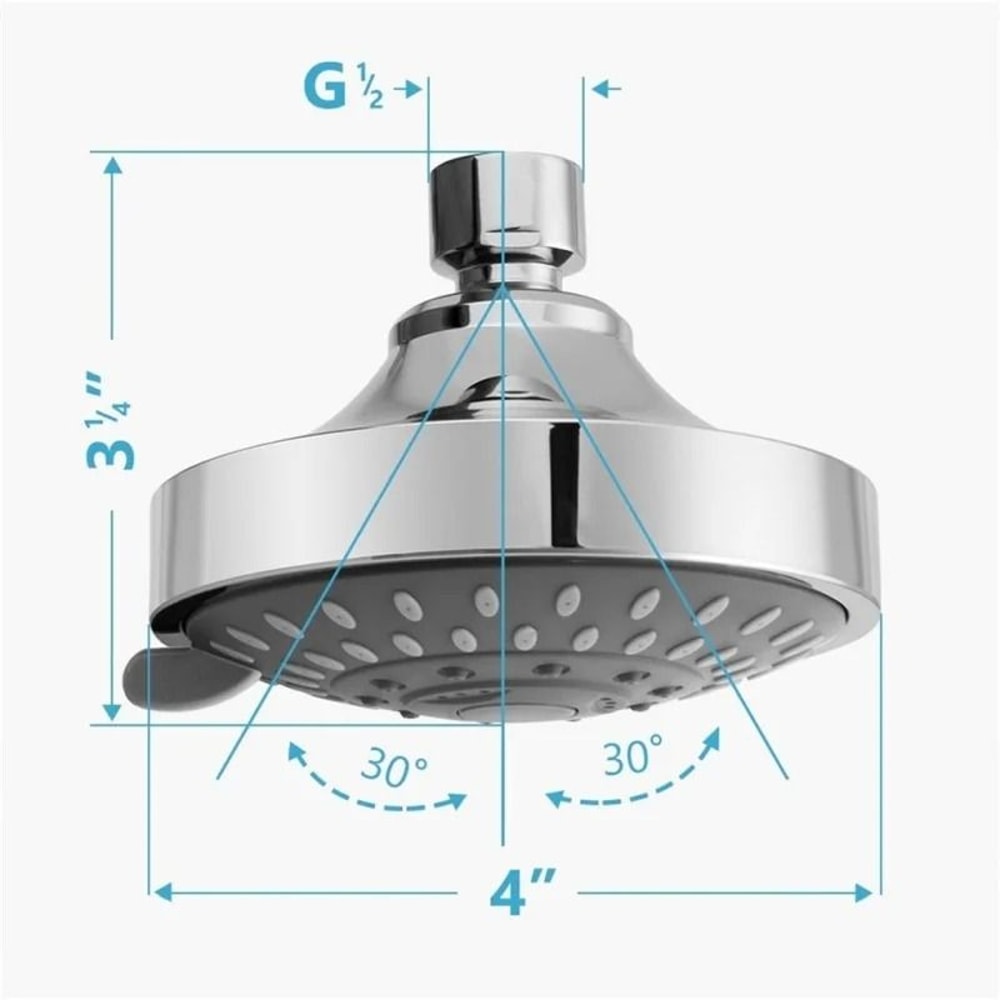 5 Mode High Pressure Fixed Shower Head 4 Inch Rain Sprayer 4