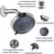 5 Mode High Pressure Fixed Shower Head 4 Inch Rain Sprayer 5