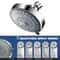 5 Mode High Pressure Fixed Shower Head 4 Inch Rain Sprayer 6