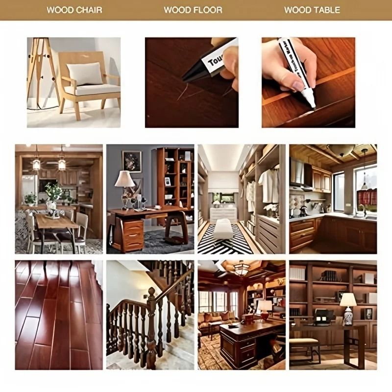 Wood Furniture Repair Kit With Scratch Remover Pens And Wax Sticks 4