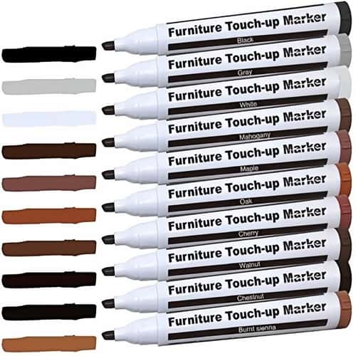 Wood Furniture Repair Kit with Scratch Remover Pens and Wax Sticks