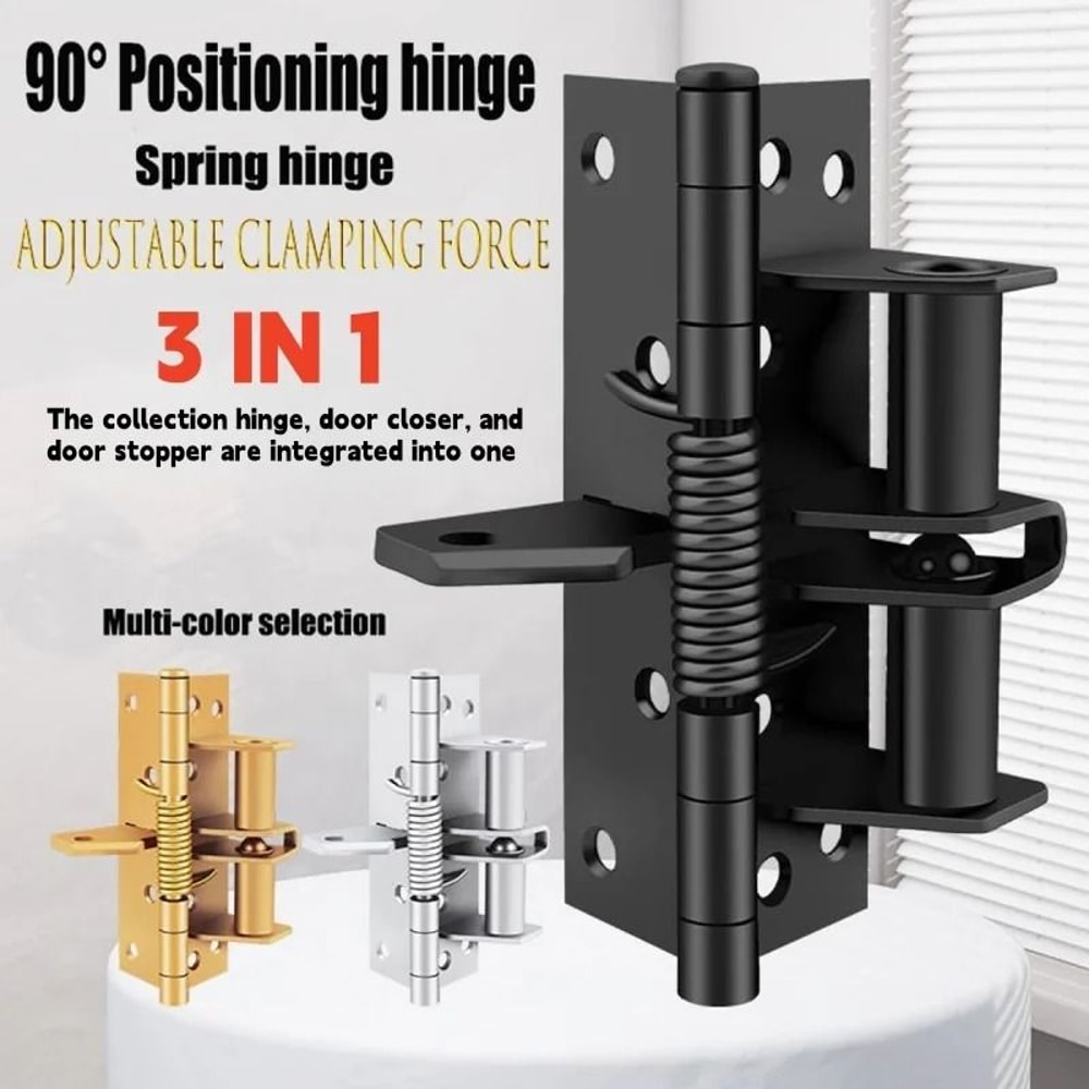 3 In 1 Automatic Self Closing Door Hinge With 90 Degree Positioning Stop 0