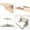 FlexFold 90 Degree Folding Shelf Hinge Set With Hidden Bracket Support 2