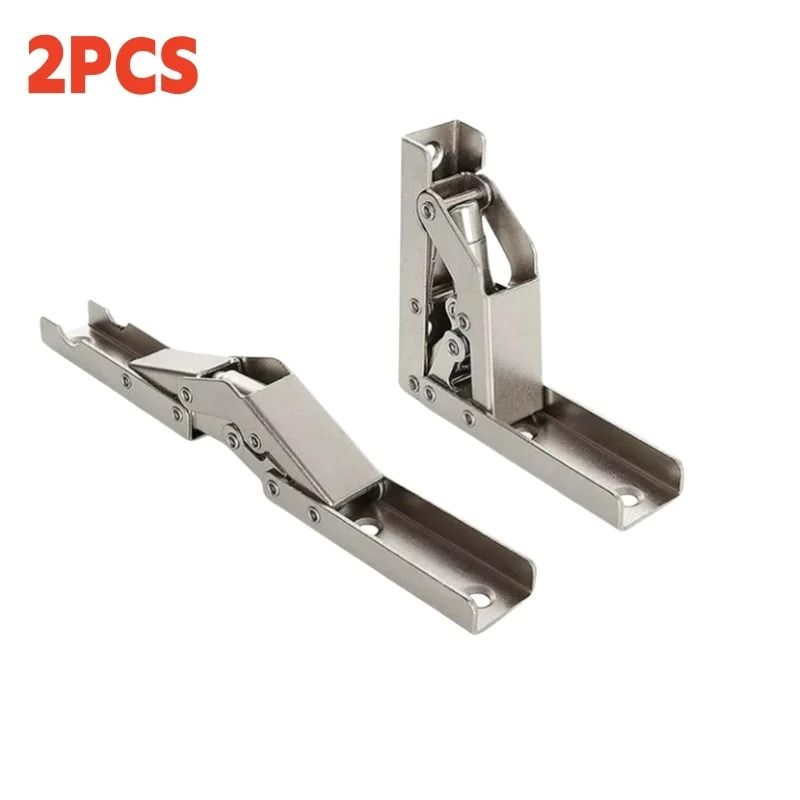 FlexFold 90 Degree Folding Shelf Hinge Set With Hidden Bracket Support 0