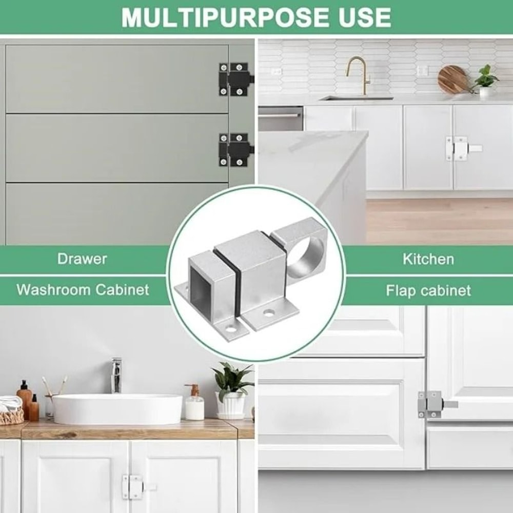 SecureSlide Automatic Spring Barrel Bolt Door And Window Latch 8