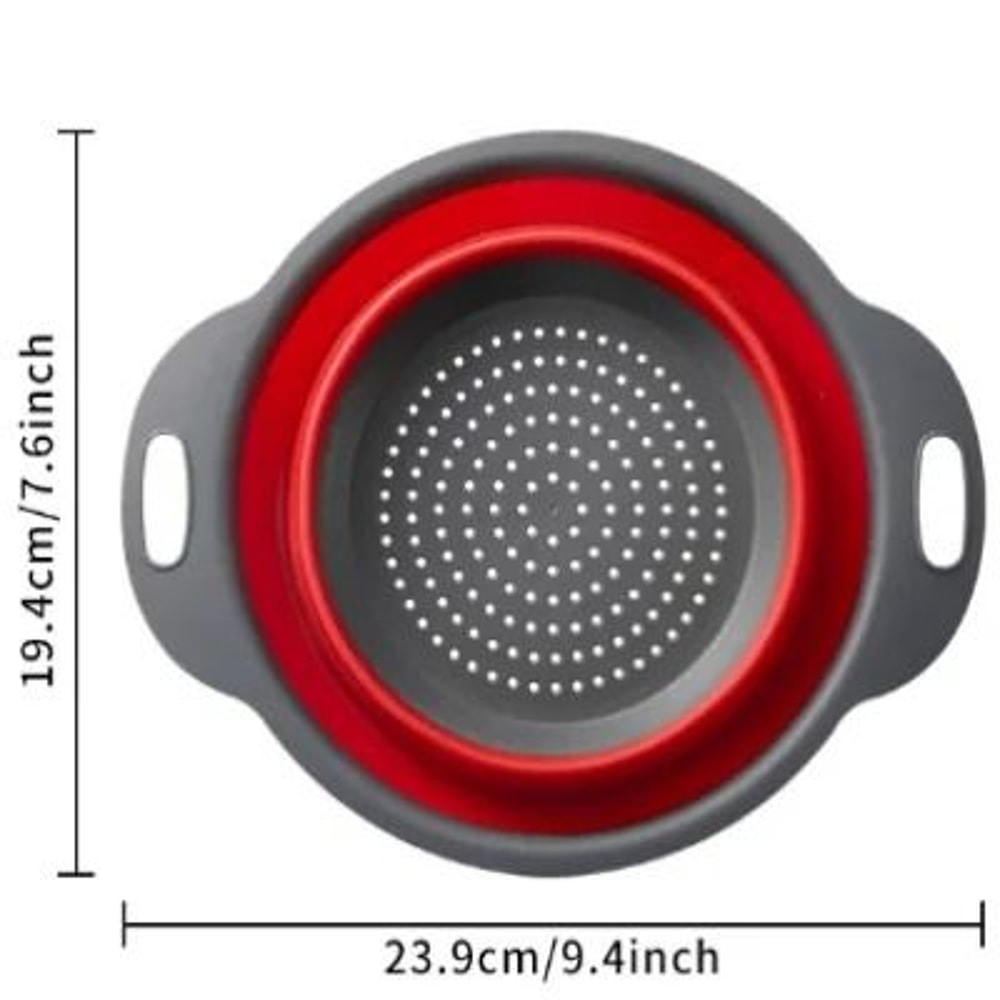 FlexDrain Folding Silicone Colander And Collapsible Drain Basket 2