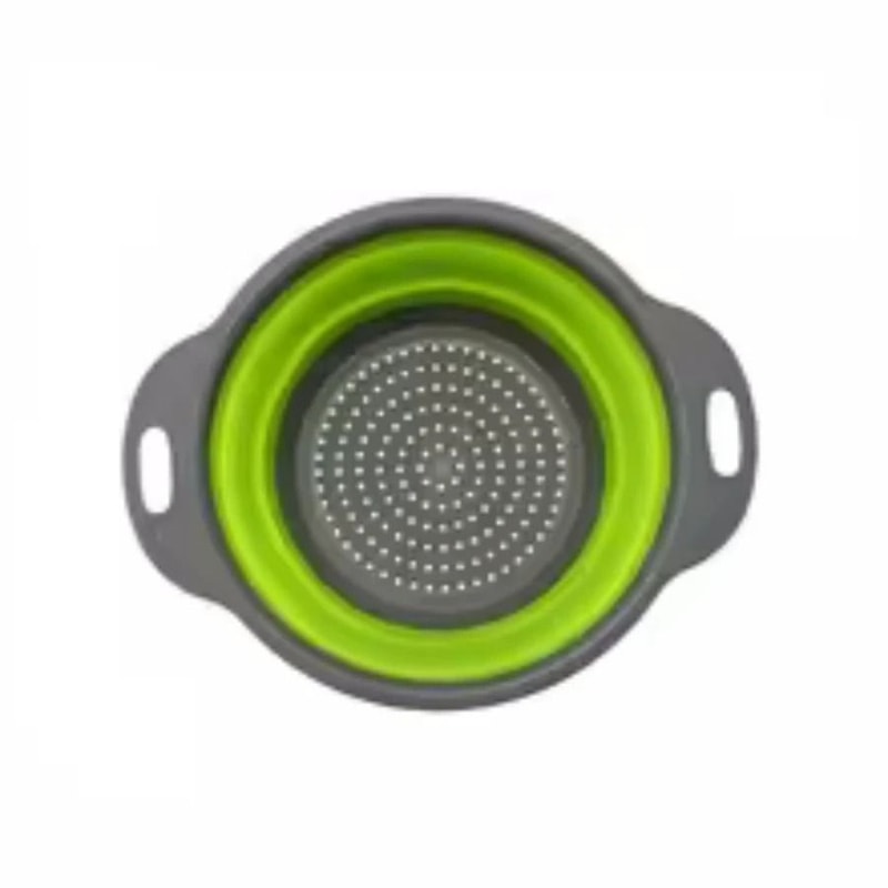 FlexDrain Folding Silicone Colander And Collapsible Drain Basket 1