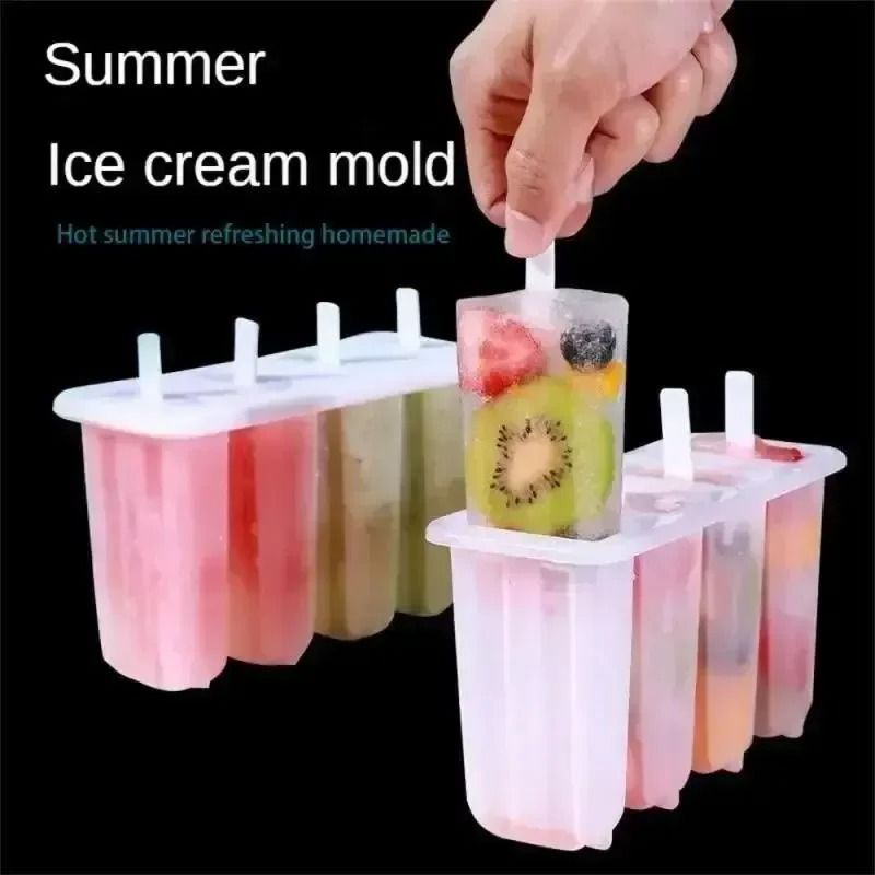 ChillTreat 4 Link Homemade Popsicle Mold With Lid 6