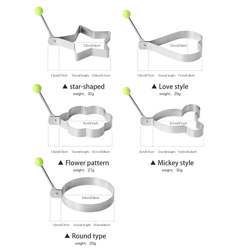 PerfectRound Stainless Steel Fried Egg Ring And Pancake Mold 10