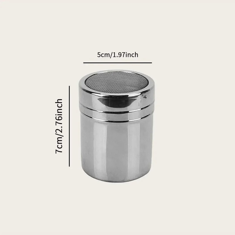 BaristaPro Stainless Steel Coffee Shaker And Powder Sugar Sieve With Lid 4