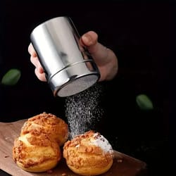 baristapro stainless steel coffee shaker and powder sugar sieve with lid
